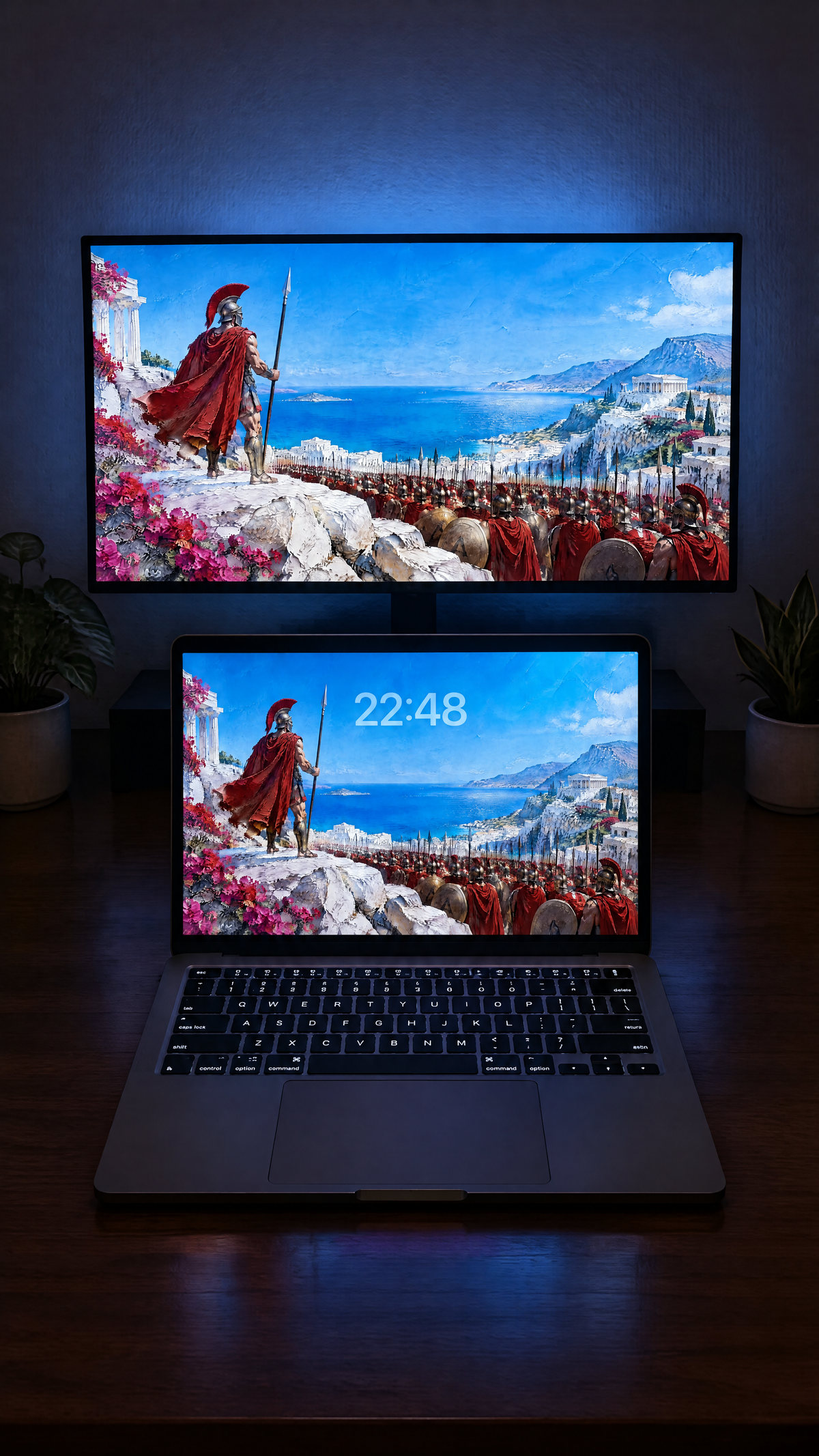 Antiquity oil paint wallpaper on a MacBook