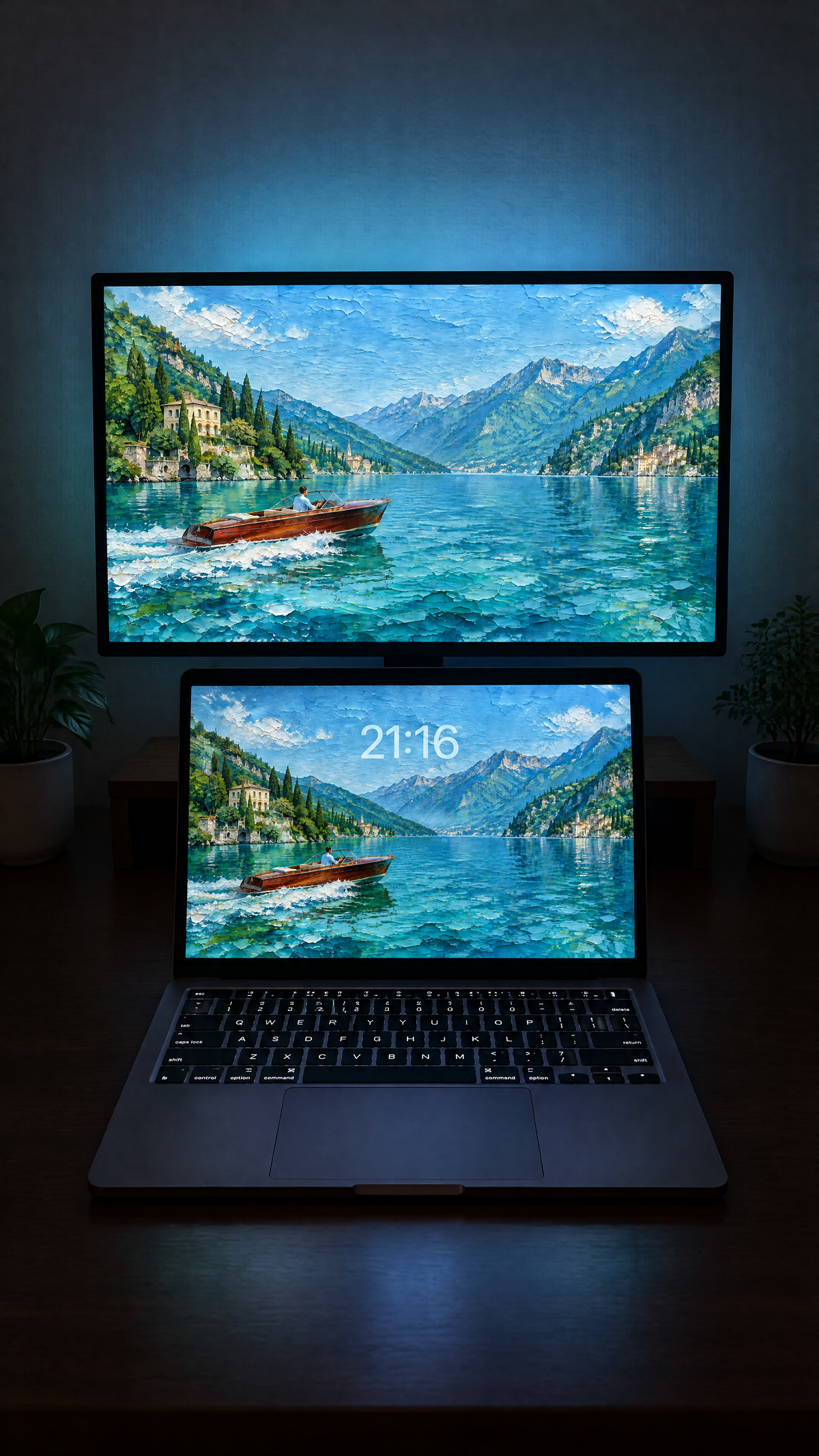 Old money oil paint wallpaper in 4K on a MacBook